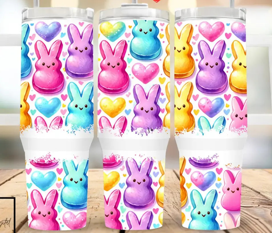 Easter Peeps 40oz Tumbler by Southern Backroad Tees LLC, custom drinkware main product photo