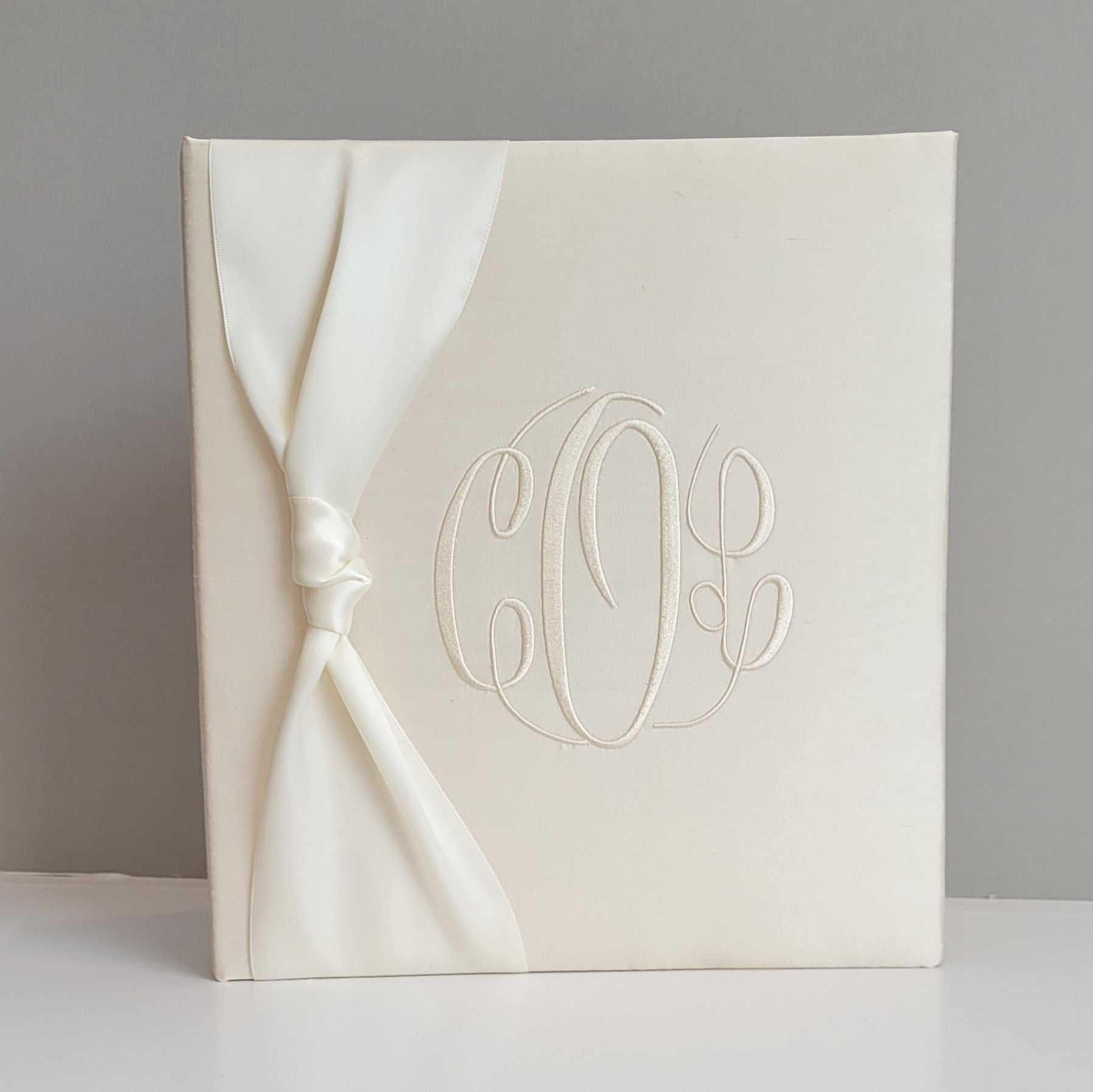 Baby Memory Book - Ecru Silk (w/ SATIN Bow) by AP Creations in Tuscaloosa, paper gift main product photo