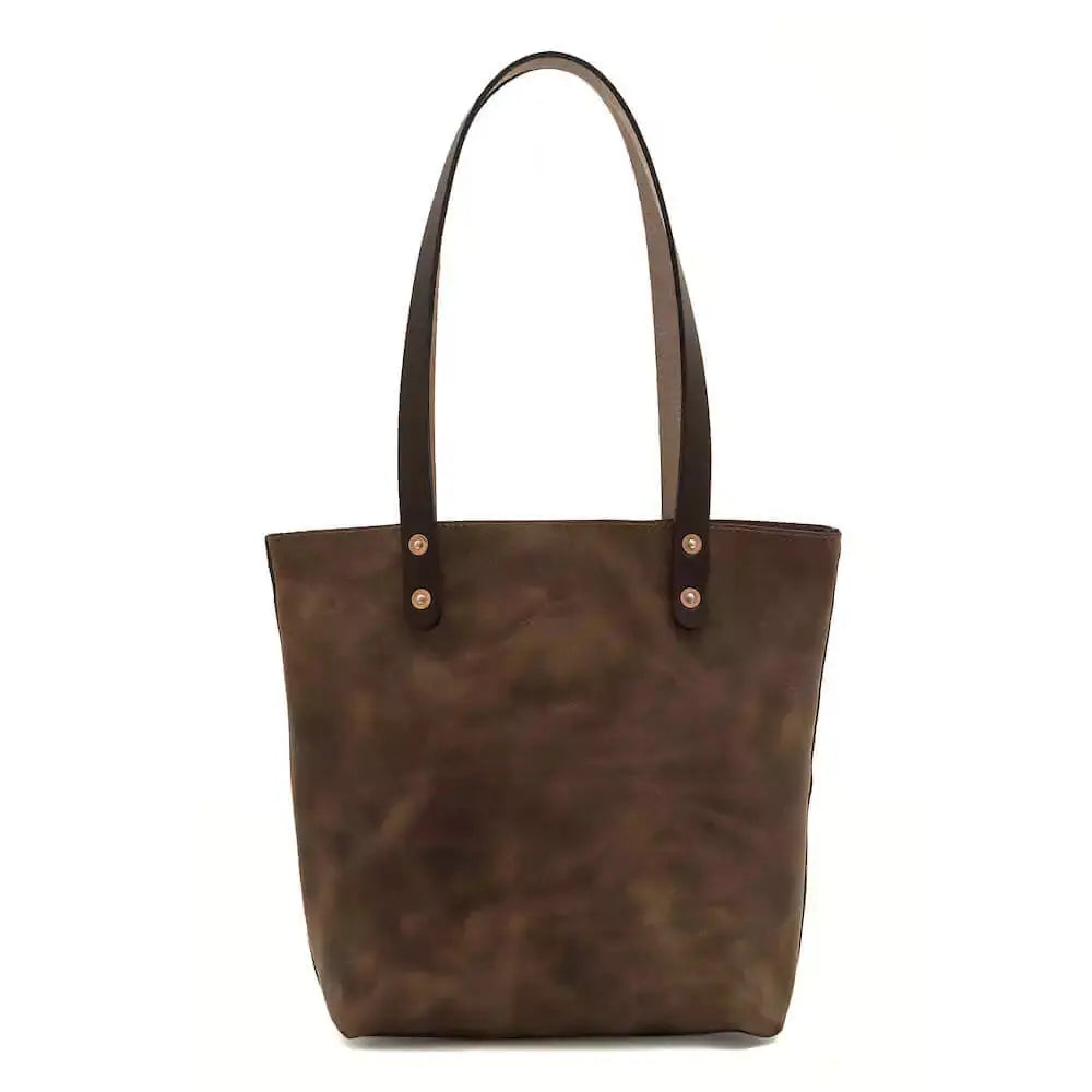Eden MEDIUM Leather Tote Bag - Classic by Mission Mercantile Leather Goods, handmade leather goods detail photo 3