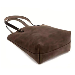 Eden MEDIUM Leather Tote Bag - Classic by Mission Mercantile Leather Goods, handmade leather goods detail photo 7