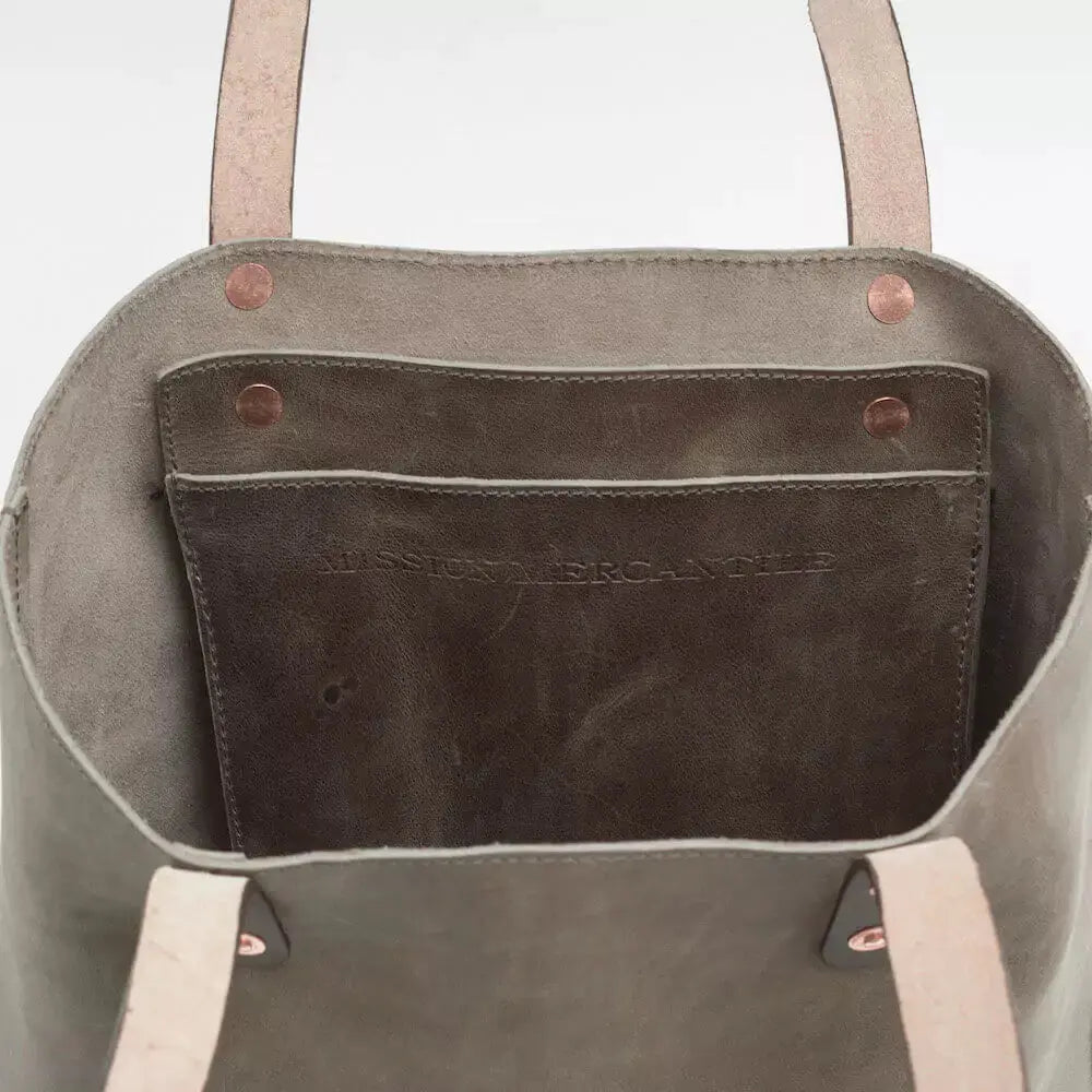 Eden MEDIUM Leather Tote Bag - Classic by Mission Mercantile Leather Goods, handmade leather goods detail photo 29