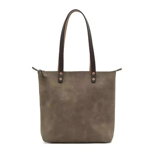 Eden MEDIUM Leather Tote Bag - Zippered by Mission Mercantile Leather Goods, handmade leather goods detail photo 3