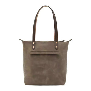Eden MEDIUM Leather Tote Bag - Zippered by Mission Mercantile Leather Goods, handmade leather goods detail photo 4