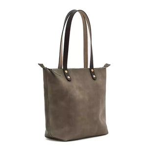 Eden MEDIUM Leather Tote Bag - Zippered by Mission Mercantile Leather Goods, handmade leather goods detail photo 5