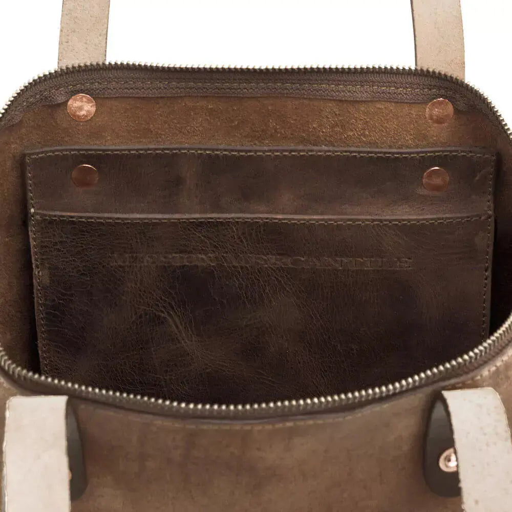 Eden MEDIUM Leather Tote Bag - Zippered by Mission Mercantile Leather Goods, handmade leather goods detail photo 10