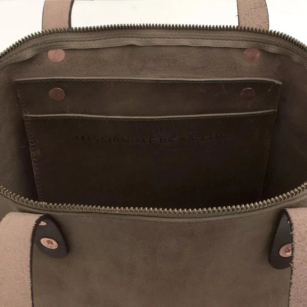 Eden MEDIUM Leather Tote Bag - Zippered by Mission Mercantile Leather Goods, handmade leather goods detail photo 29