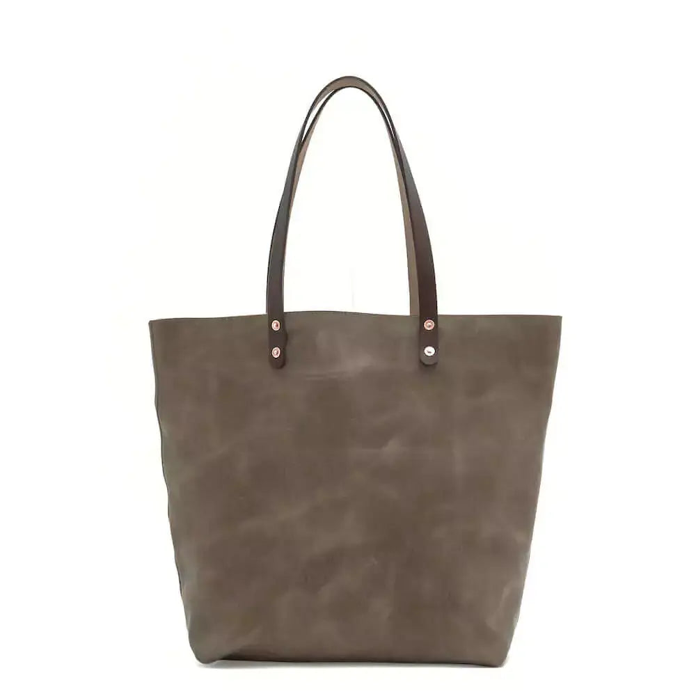 Eden OVERSIZED Leather Tote Bag - Classic by Mission Mercantile Leather Goods, handmade leather goods detail photo 4