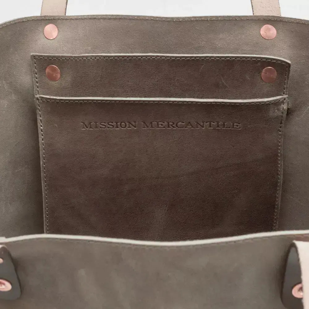 Eden OVERSIZED Leather Tote Bag - Classic by Mission Mercantile Leather Goods, handmade leather goods detail photo 10