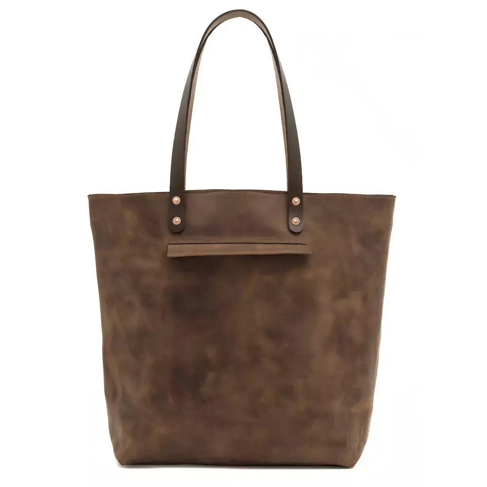 Eden OVERSIZED Leather Tote Bag - Classic by Mission Mercantile Leather Goods, handmade leather goods detail photo 15