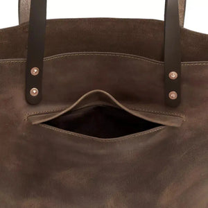 Eden OVERSIZED Leather Tote Bag - Classic by Mission Mercantile Leather Goods, handmade leather goods detail photo 19