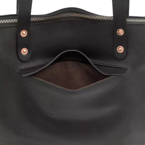 Eden OVERSIZED Leather Tote Bag - Zippered by Mission Mercantile Leather Goods, handmade leather goods detail photo 9