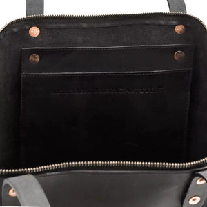 Eden OVERSIZED Leather Tote Bag - Zippered by Mission Mercantile Leather Goods, handmade leather goods detail photo 10