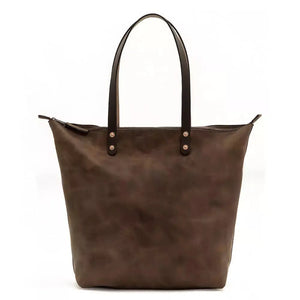 Eden OVERSIZED Leather Tote Bag - Zippered by Mission Mercantile Leather Goods, handmade leather goods detail photo 14