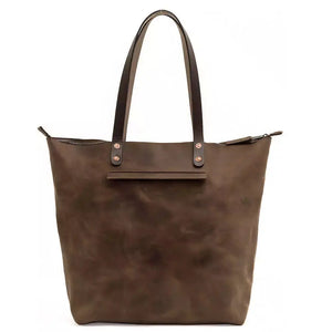 Eden OVERSIZED Leather Tote Bag - Zippered by Mission Mercantile Leather Goods, handmade leather goods detail photo 15