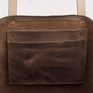 Eden OVERSIZED Leather Tote Bag - Zippered by Mission Mercantile Leather Goods, handmade leather goods detail photo 20