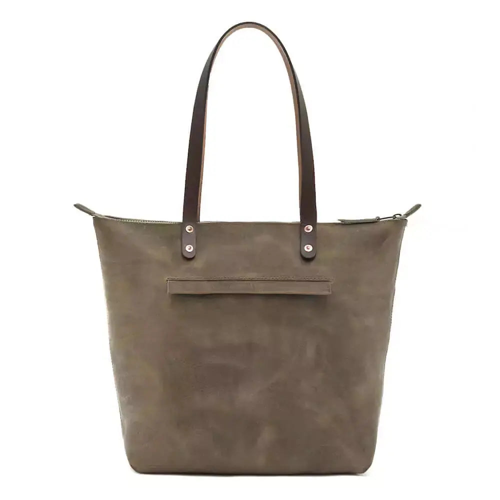 Eden OVERSIZED Leather Tote Bag - Zippered by Mission Mercantile Leather Goods, handmade leather goods detail photo 25
