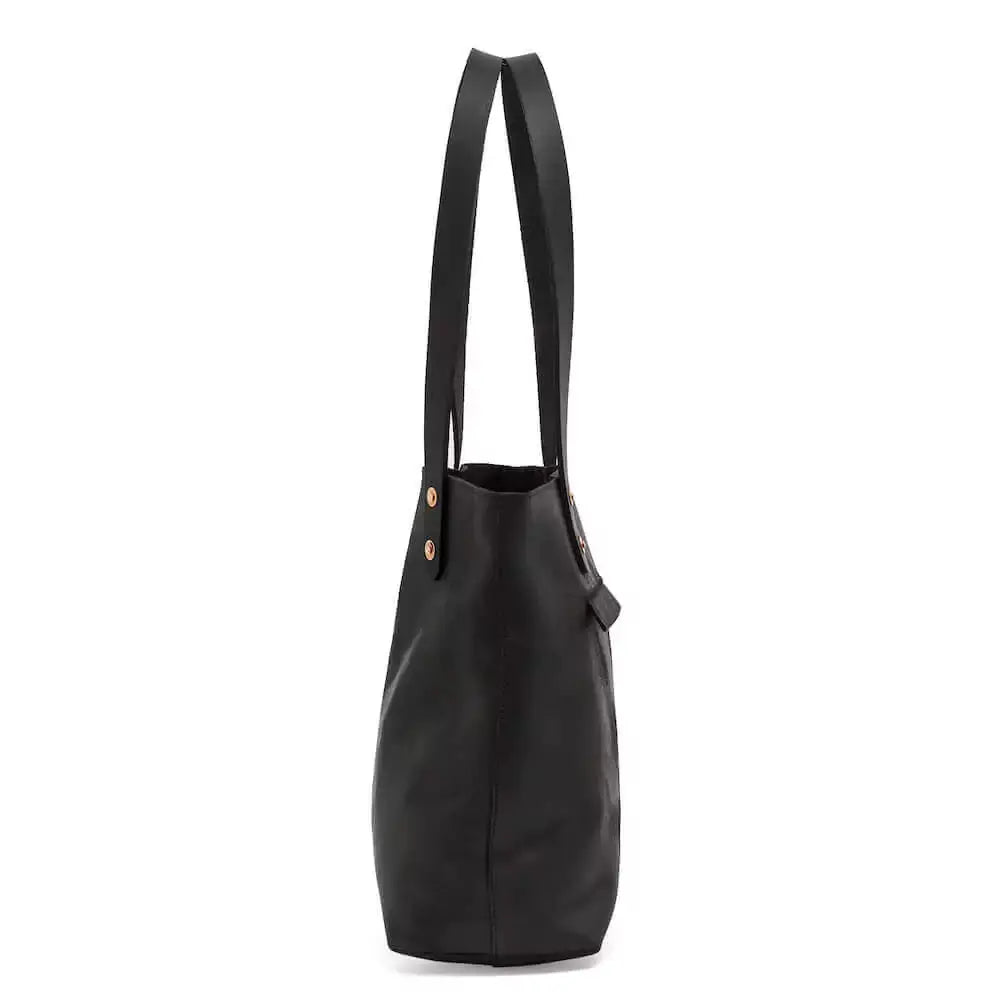 Eden SMALL Leather Tote Bag - Classic by Mission Mercantile Leather Goods, handmade leather goods detail photo 7