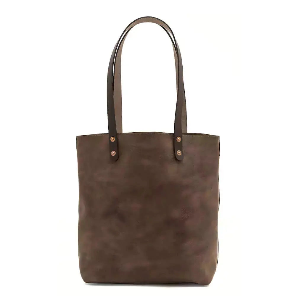 Eden SMALL Leather Tote Bag - Classic by Mission Mercantile Leather Goods, handmade leather goods detail photo 24