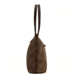 Eden SMALL Leather Tote Bag - Zippered by Mission Mercantile Leather Goods, handmade leather goods detail photo 7