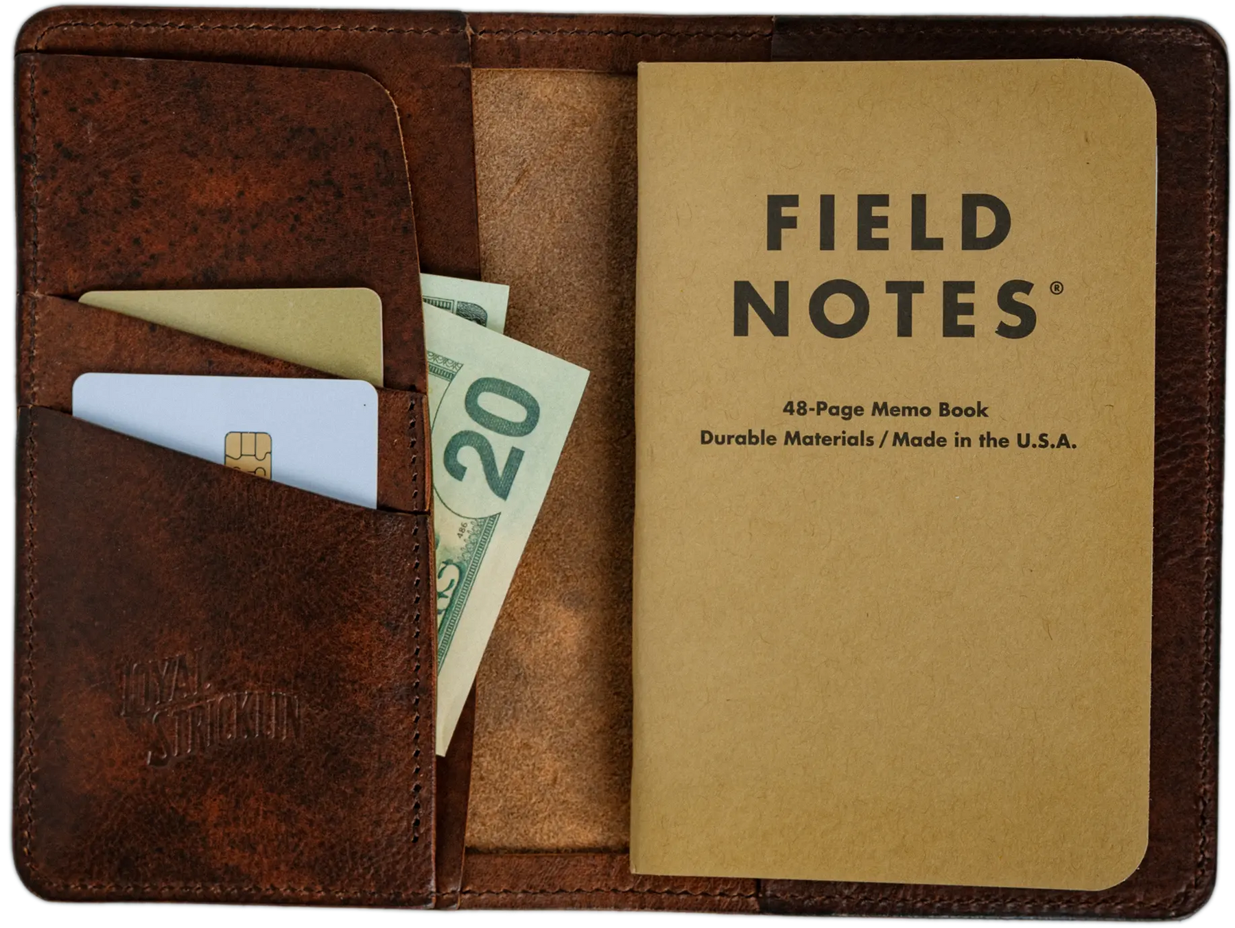 Edison Wallet - Cognac by Loyal Stricklin, handmade leather goods main product photo
