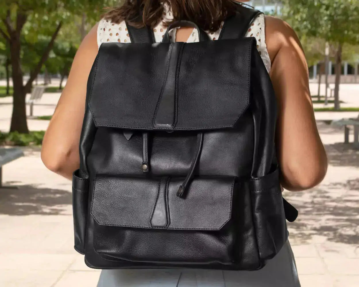 Ellington Leather Backpack by Mission Mercantile Leather Goods, handmade leather goods detail photo 14