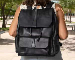 Ellington Leather Backpack by Mission Mercantile Leather Goods, handmade leather goods detail photo 14
