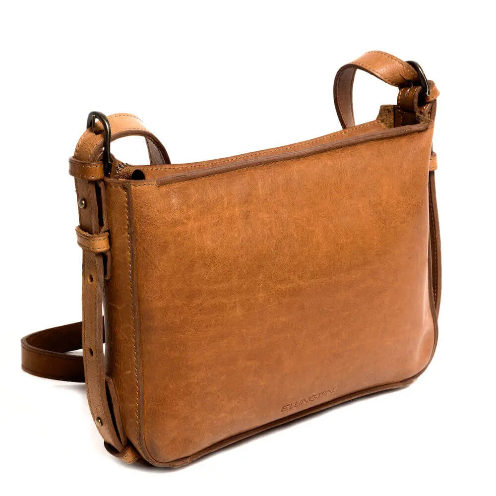 Ellington Leather Crossbody Purse by Mission Mercantile Leather Goods, natural skincare detail photo 5