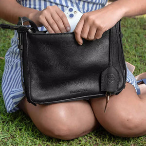 Ellington Leather Crossbody Purse by Mission Mercantile Leather Goods, natural skincare detail photo 11