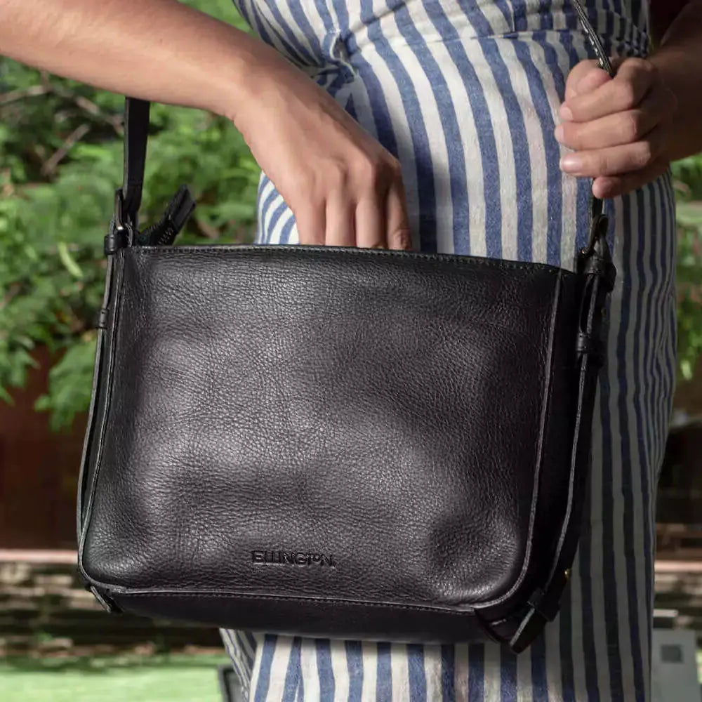 Ellington Leather Crossbody Purse by Mission Mercantile Leather Goods, natural skincare detail photo 12