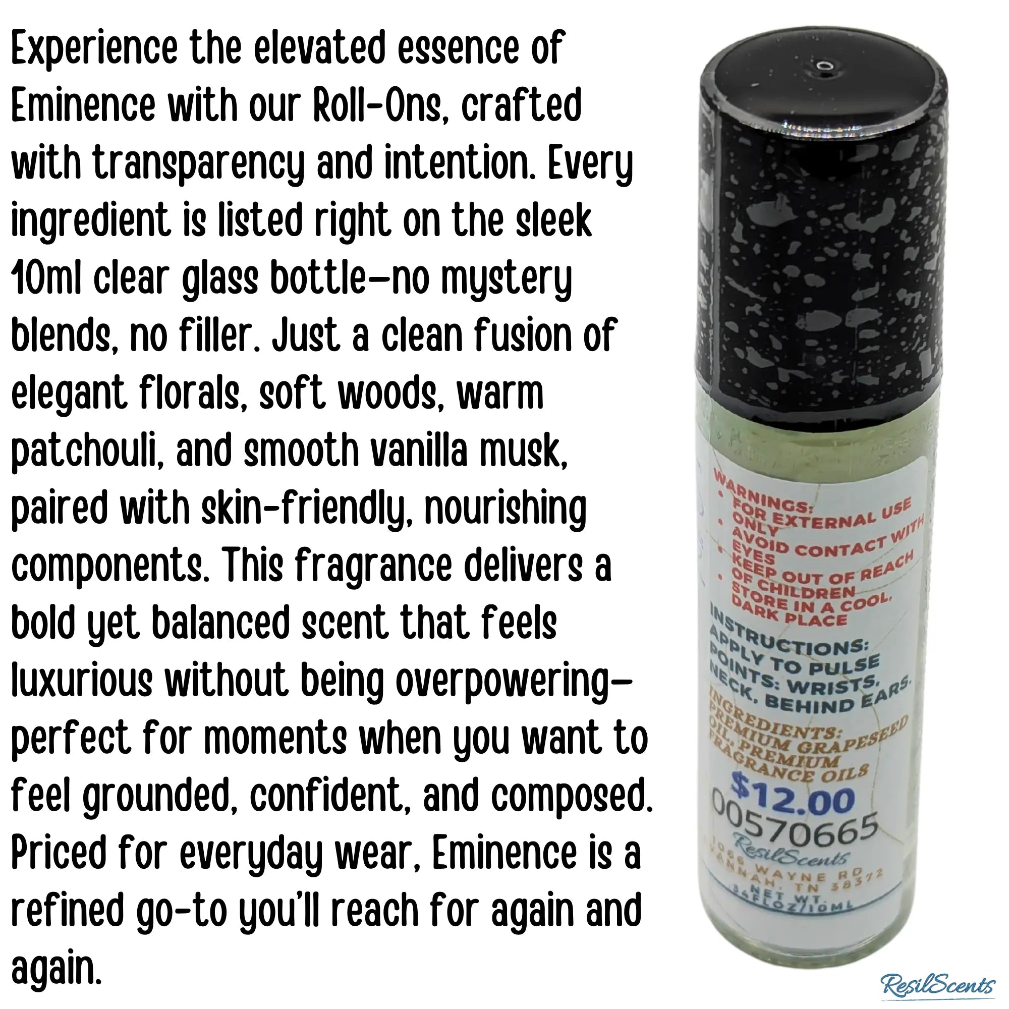 Eminence Roll-On Oil – Luxe Vibes in Your Pocket | ResilScents™ by ResilScents, scented candle detail photo 2