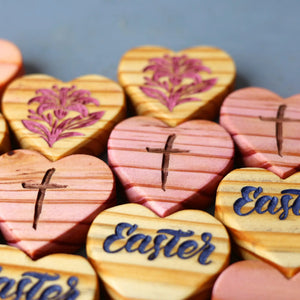 Engraved Easter Hearts by Dennehey Design Co., original artwork detail photo 6