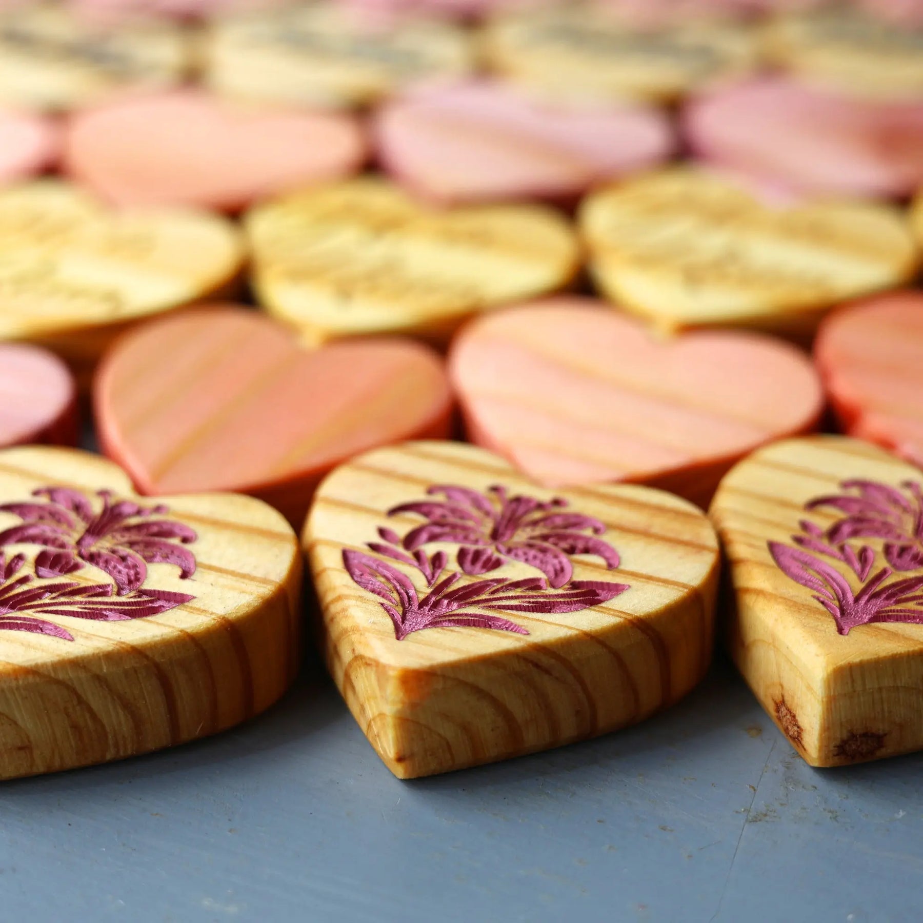 Engraved Easter Hearts by Dennehey Design Co., original artwork detail photo 10