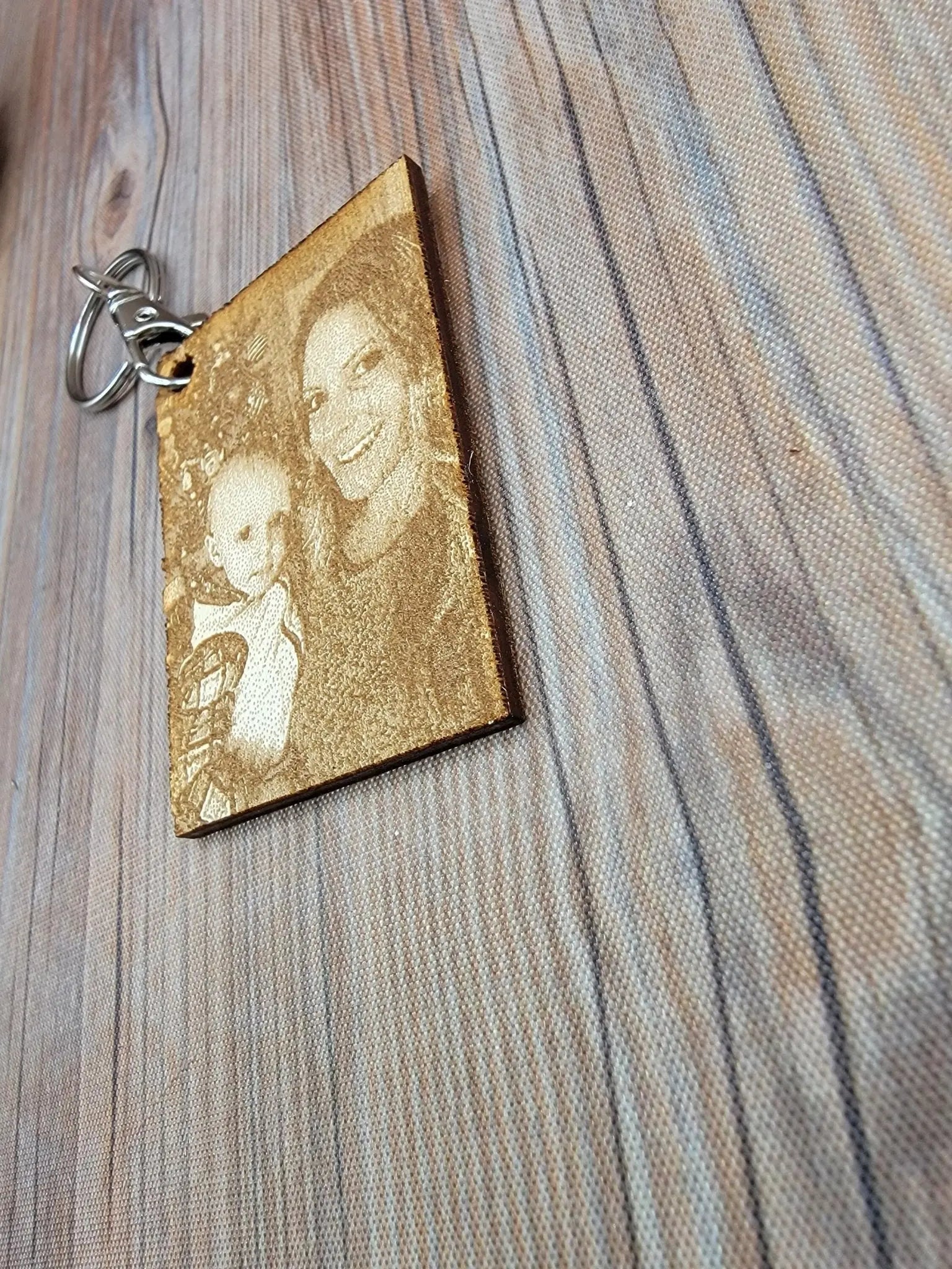 Engraved Photo Keychain by EverLee Creations, 3D printed gift detail photo 2