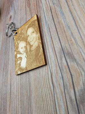 Engraved Photo Keychain by EverLee Creations, 3D printed gift detail photo 2