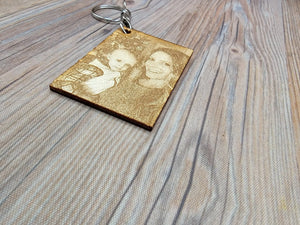 Engraved Photo Keychain by EverLee Creations, 3D printed gift detail photo 3