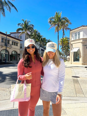 Enjoy the Little Things - Blue Stripe Vintage Trucker Hat by KenzKustomz, Southern lifestyle apparel detail photo 4