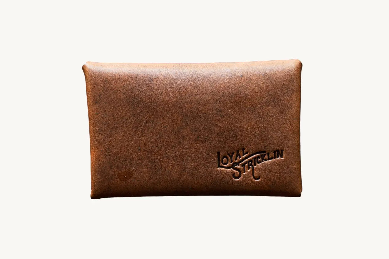 Envelope Wallet - Cognac Nemesis Leather by Loyal Stricklin, handmade leather goods detail photo 3