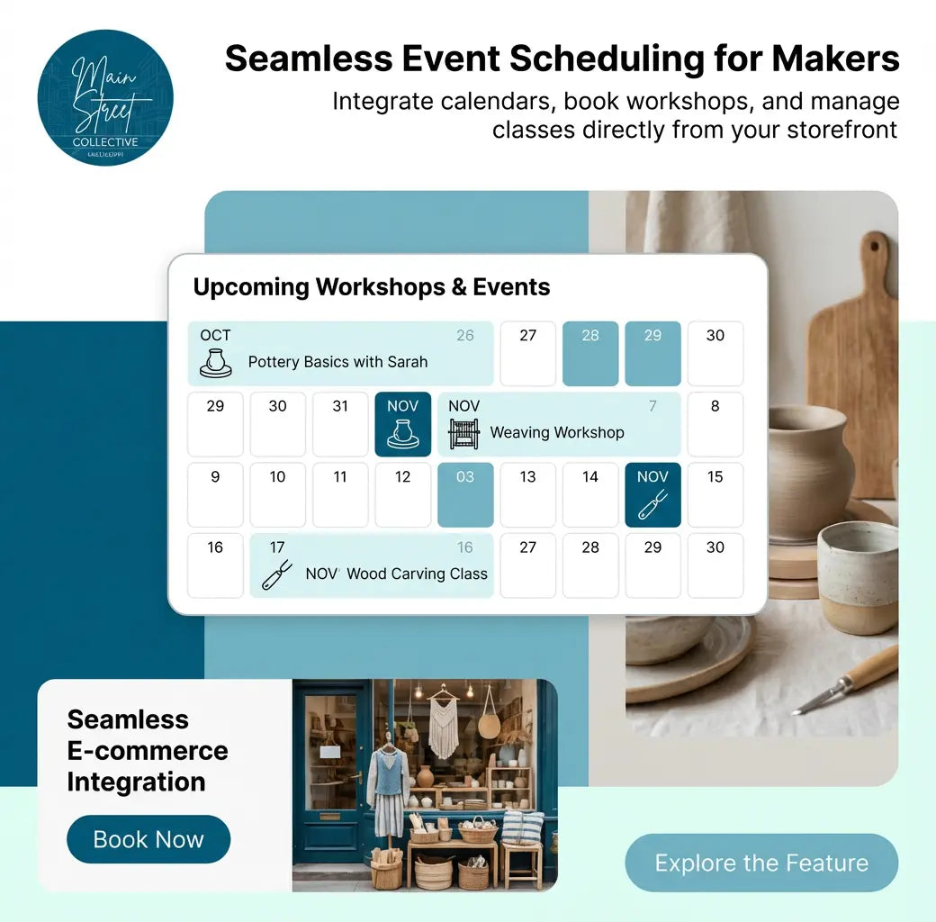 Event Booking & Calendar Feature by Main Street Collective, paper gift main product photo