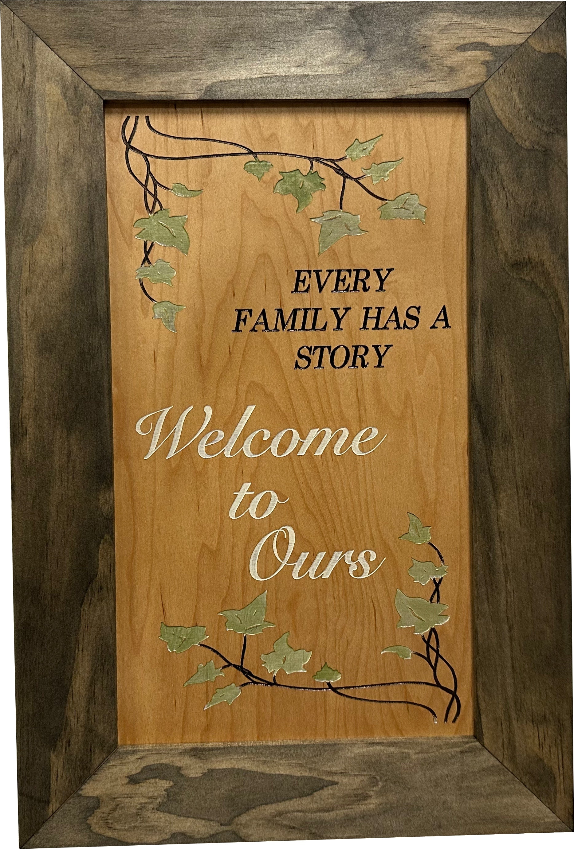 Wooden Gun Safe Wall Mountable Decoration Every Family Has a Story Welcome to Ours … by Bellewood Designs, Southern home decor detail photo 2