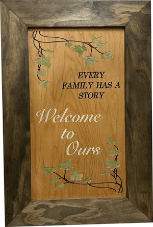 Wooden Gun Safe Wall Mountable Decoration Every Family Has a Story Welcome to Ours … by Bellewood Designs, Southern home decor detail photo 2