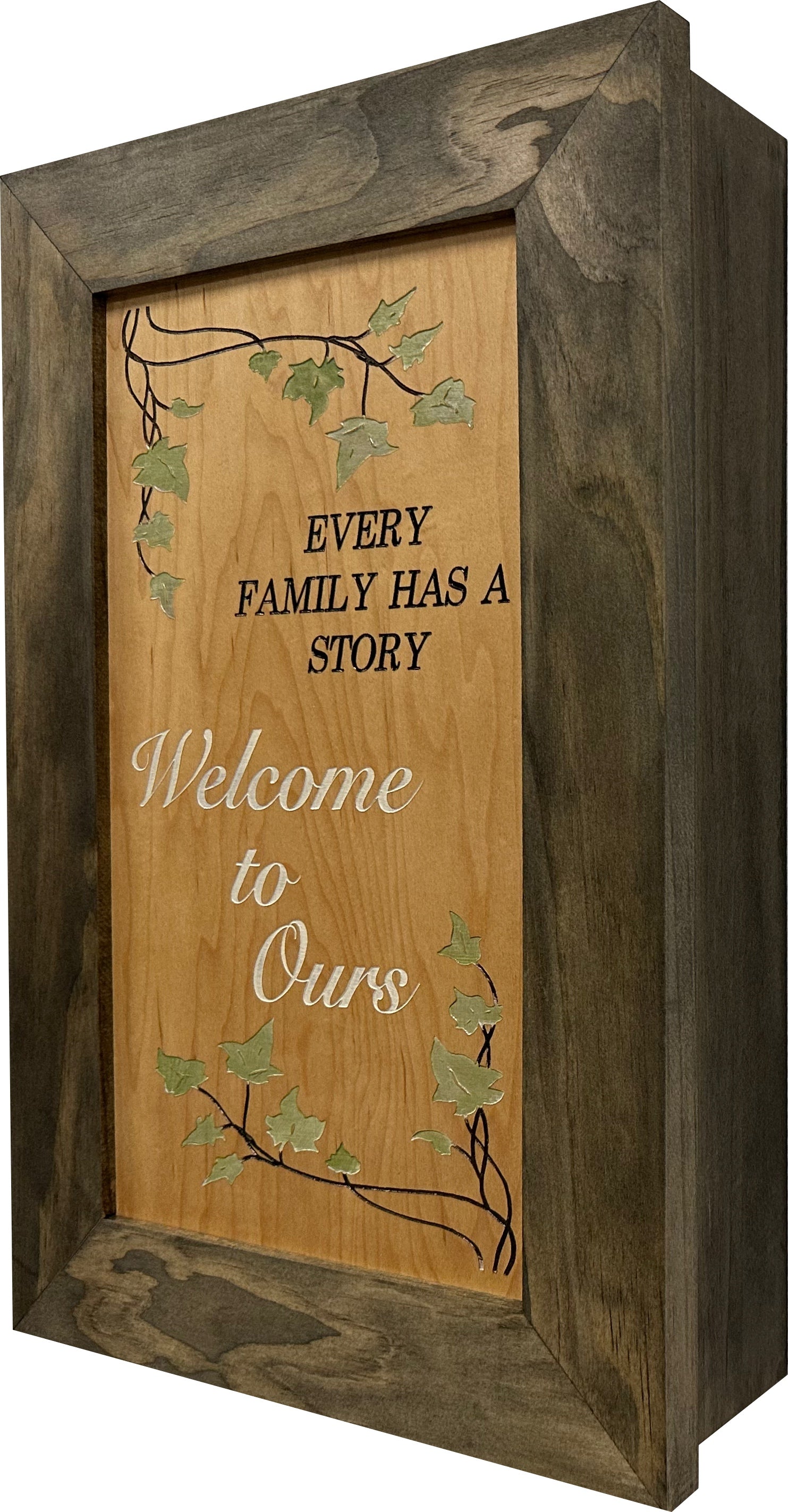 Wooden Gun Safe Wall Mountable Decoration Every Family Has a Story Welcome to Ours … by Bellewood Designs, Southern home decor detail photo 8