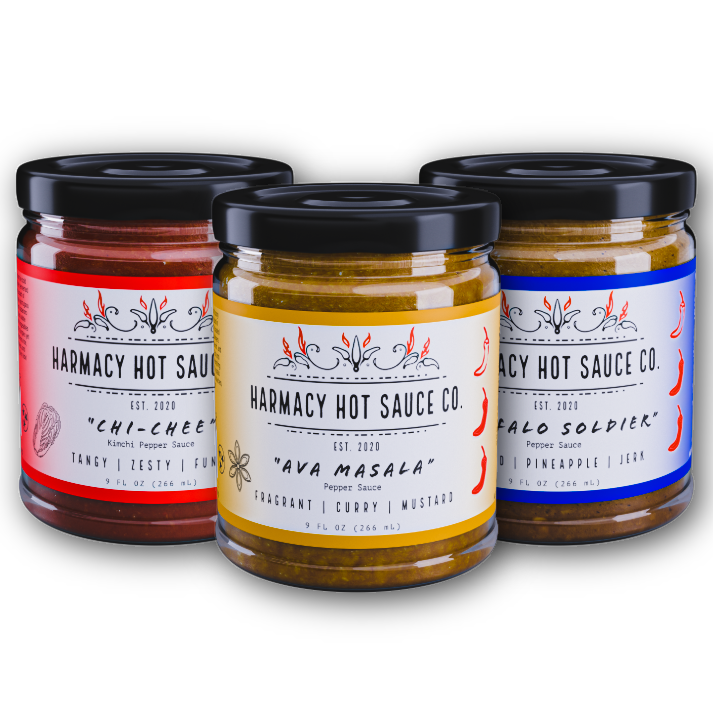 Exotic Eats Variety Pack by Harmacy Hot Sauce Co.