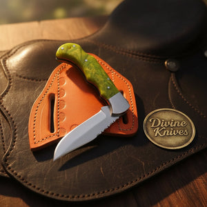 Lime Green Resin Lockback Pocket Knife with product detail, view 3