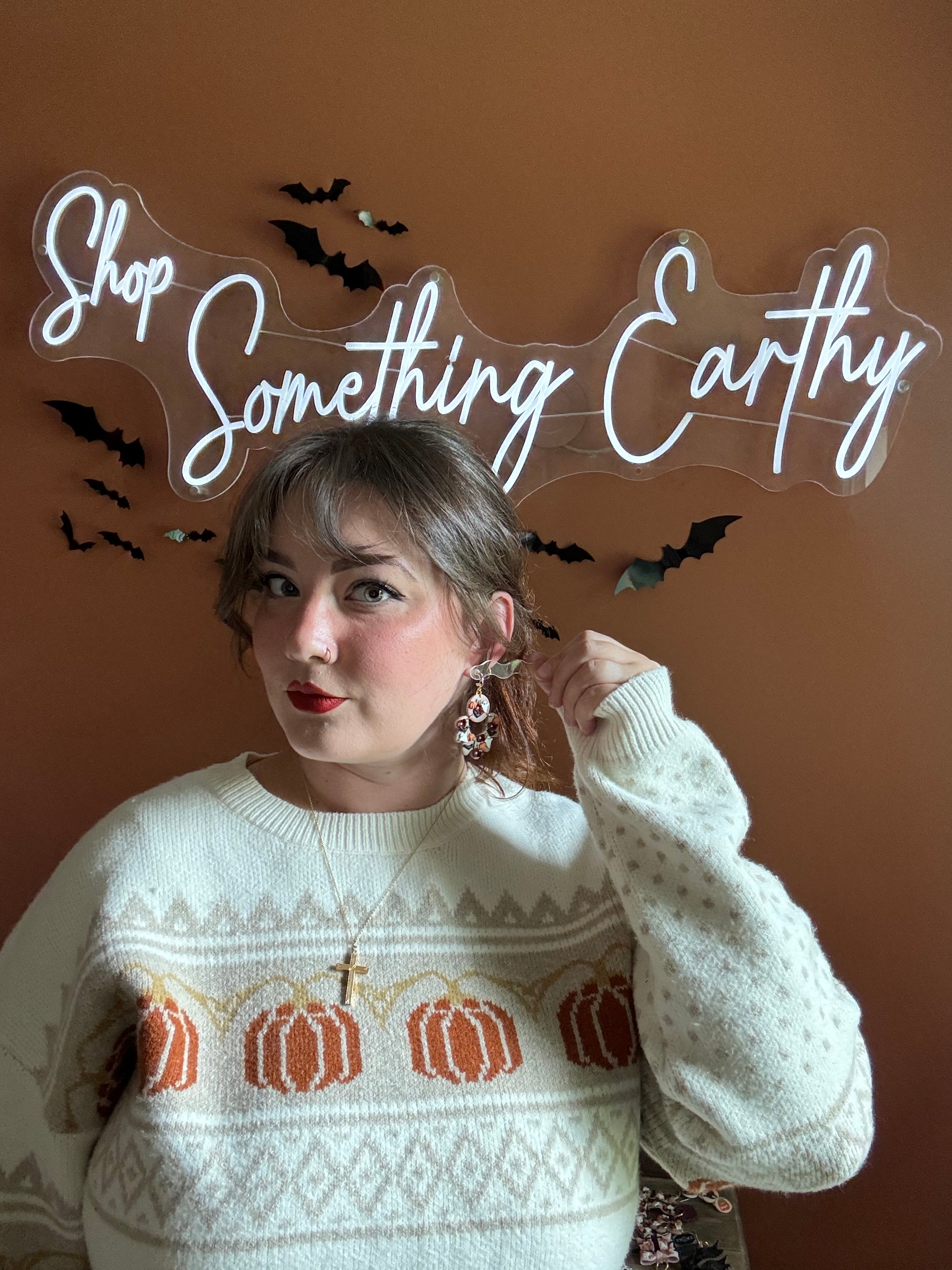 Taylor Haunted Harvest handmade polymer clay earrings by Shop Something Earthy — view 2 of 2