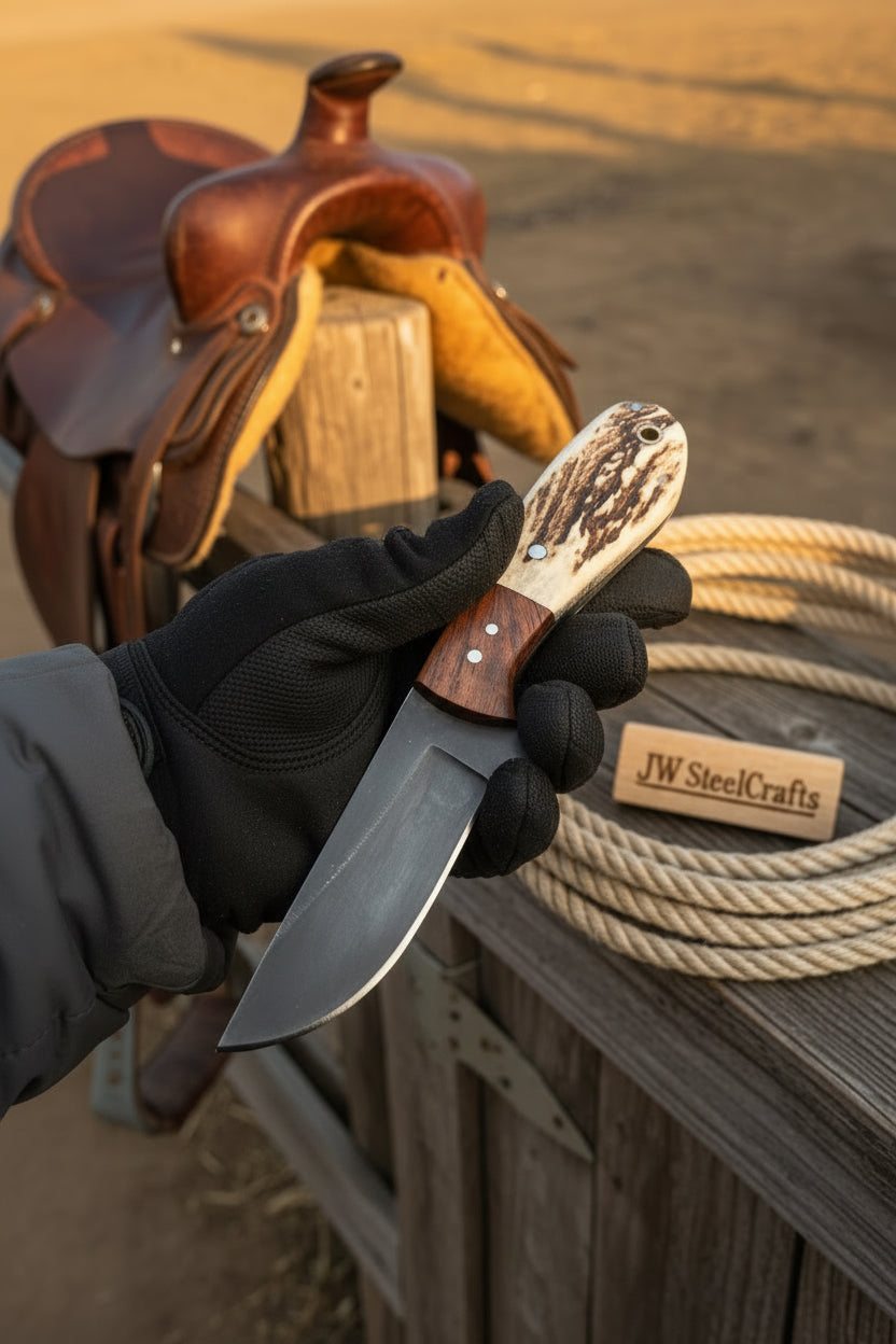 Anvilwood Hunter's Blade 9" by JW SteelCrafts, product view 4