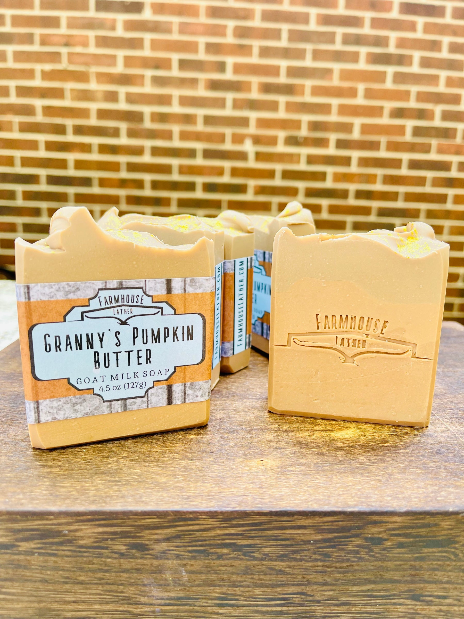 Farmhouse Lather Grannys Pumpkin Butter Goat Milk Soap image 3 for Southern handmade bath and body gifts