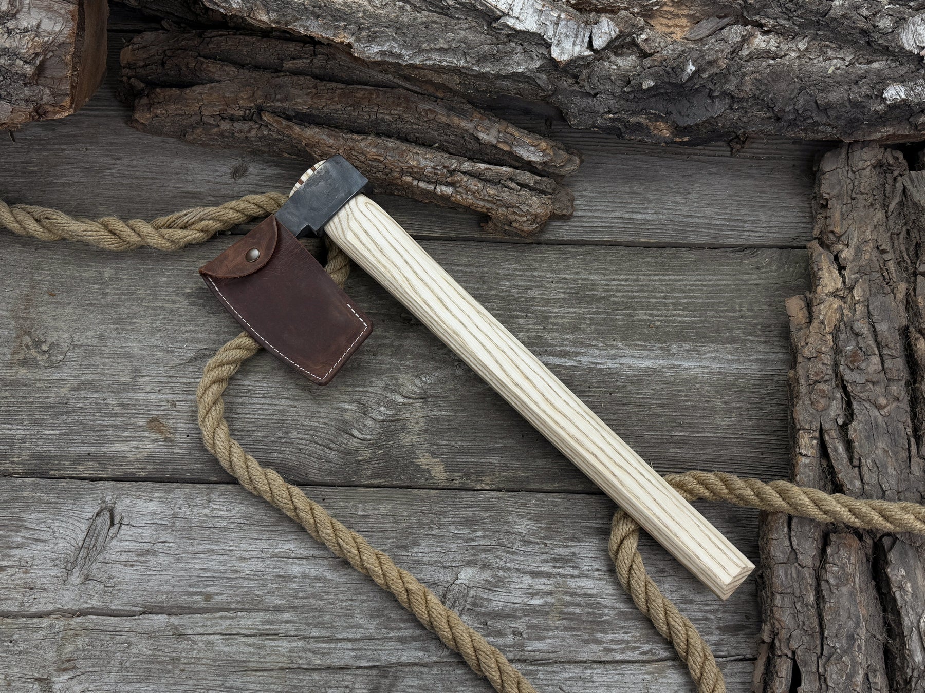 Hand-Forged Carpenter's Axe with Belt Loop, 0.84 kg (1.85 lb) detail view by Sharky Forged Steel Tools