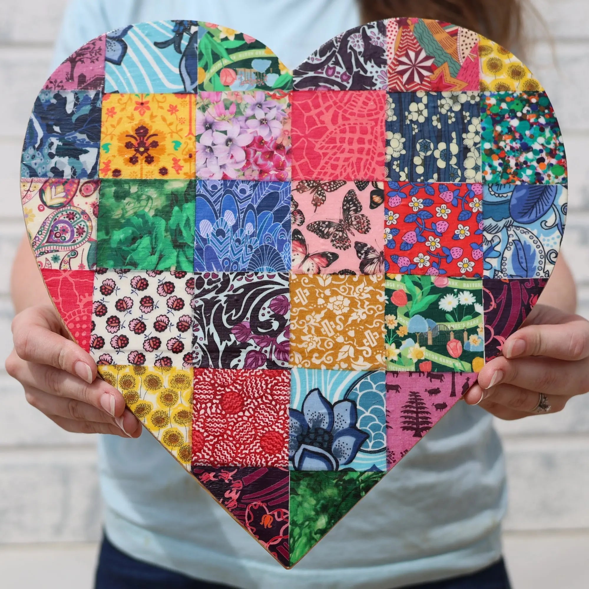 Fabric-Faced Pallet Hearts by Dennehey Design Co., gift giving detail photo 2