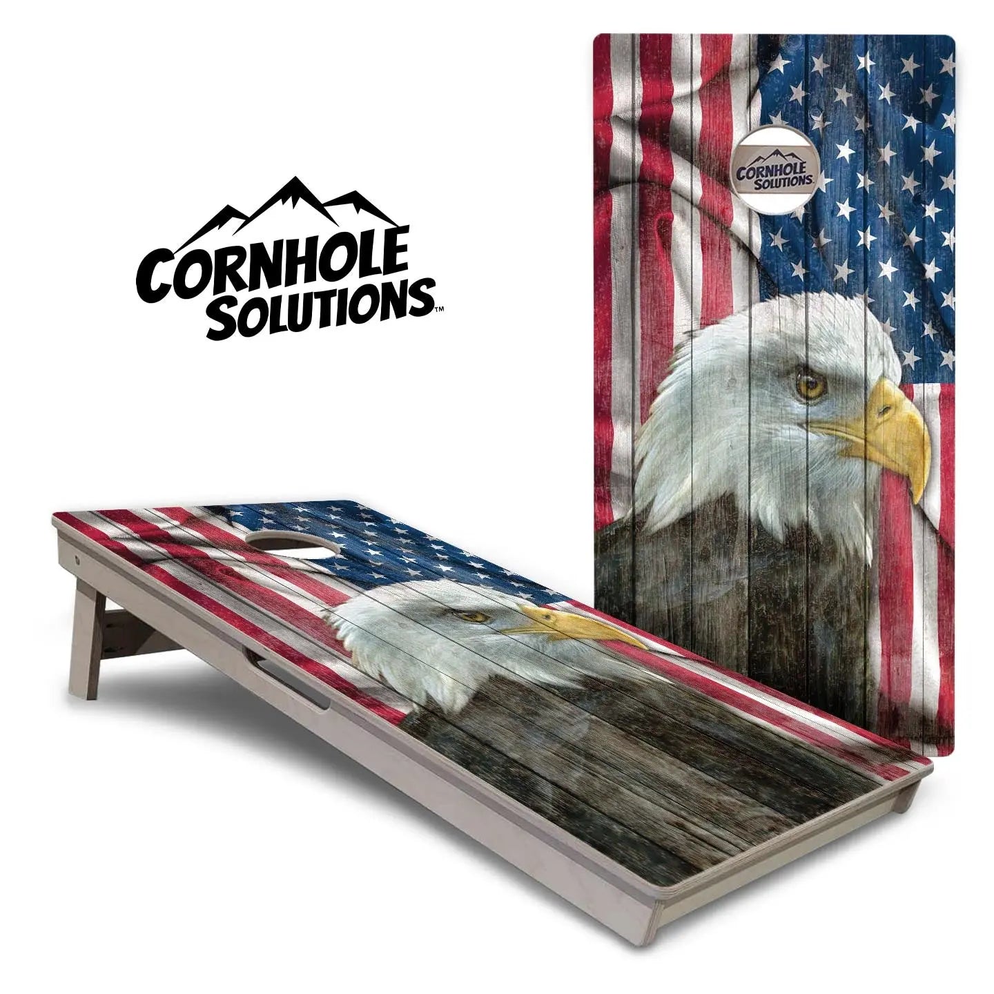 Faded Eagle Cornhole Boards - Professional Tournament Series by Cornhole Solutions, custom cornhole board main product photo