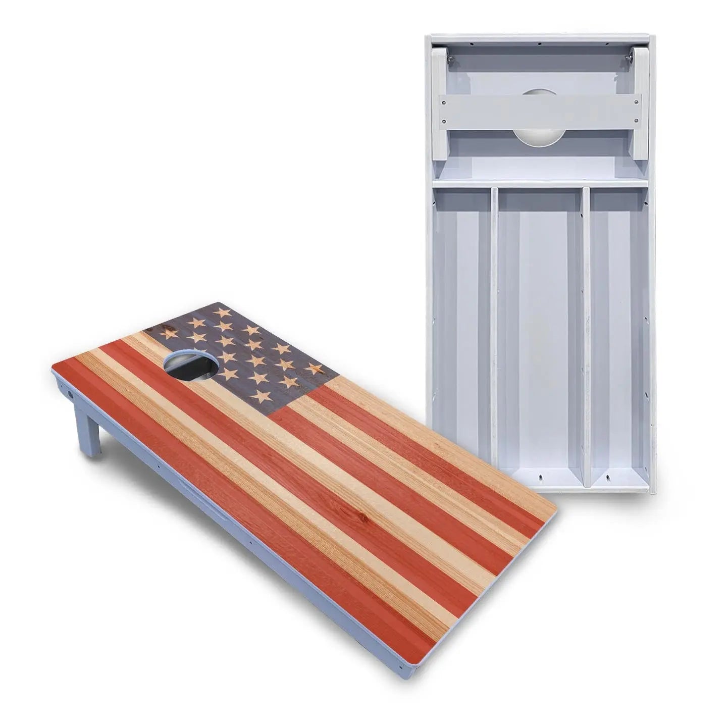 Faded Texas & American Cornhole Boards - All Weather Series by Cornhole Solutions, custom cornhole board main product photo